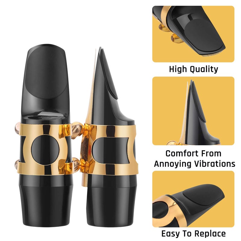 Focusound Saxophone & Clarinet Mouthpiece Cushions, Thick, 0.8mm Black, 8-Packâ€¦ - Image 4